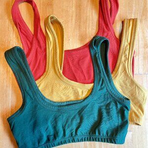 ARQ Wide Strap Bras - set of 3, size S